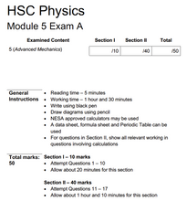 Load image into Gallery viewer, HSC Physics Module 5 Practice Exam A (2019)
