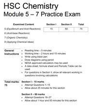 Load image into Gallery viewer, HSC Chemistry Trials Module 5 – 7 Practice Exam A