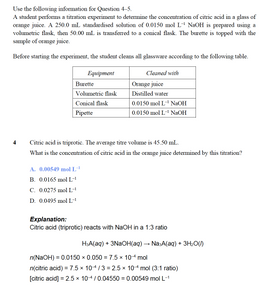 HSC Chemistry All-Module Practice Exam B (2020)